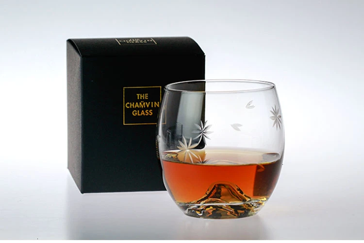 Креативные стеклянные прозрачные бессвинцовые хрустальные бокалы для виски Fuji, дизайн со льдом и цветами, бренди, ром, ликер, пиво, Васо, бар, домашние Вечерние