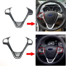 Akcesoria samochodowe do stylizacji dla Ford Fiesta MK7 2009-2017 Ecosport 2012-2017 pokrowce na kierownicę samochodową naklejka dekoracyjna