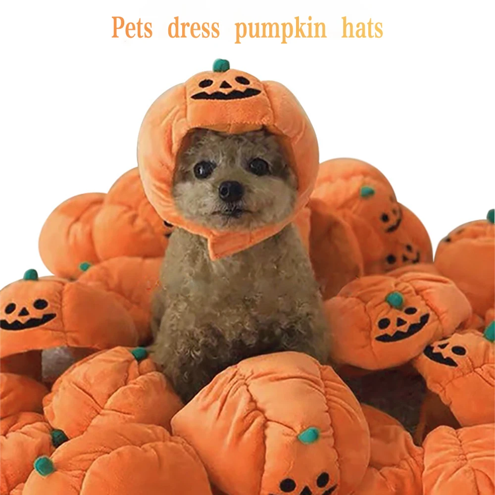 

Cute Pet Halloween Festival Dress Up Pumpkin Hat Cheap Pet Accessories Caps For Dogs Hats Pets Funny Costume Cosplay Pet Dog