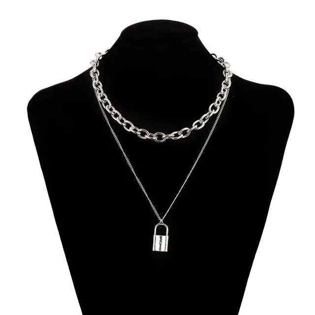 Legenstar ожерелья с подвесками в стиле панк, новинка, цепочка с двойным слоем, ожерелья с замком, воротник ras du cou, колье для женщин
