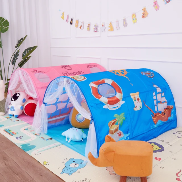1.4M Portable Toys Tent Play House Kids Baby Foldable Folding Cartoon Small House Tent Children's Bed Tent Girls Boy Room Decor 1