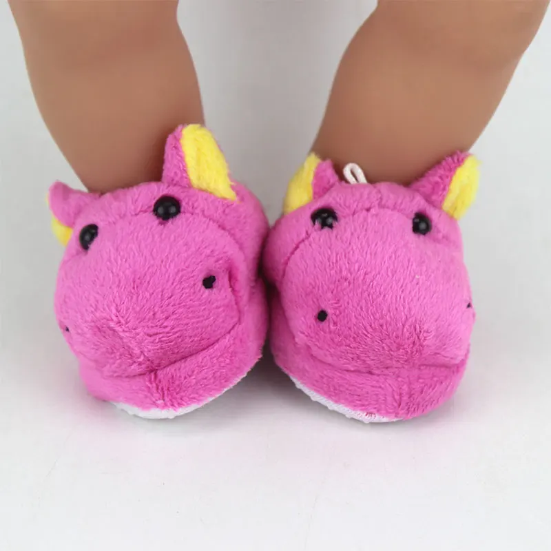 Plush Slipper Wear For 43cm Baby Doll 17Inch Doll Shoes And Accessories plush doll accessories doll shoes doll accessories doll clothes accessories