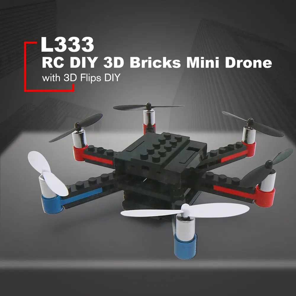 L222 мини микро RC строительный блок 3D кирпичи Квадрокоптер беспилотный летательный аппарат БПЛА с переворачивающимся безголовым режимом DIY для начинающих подарок