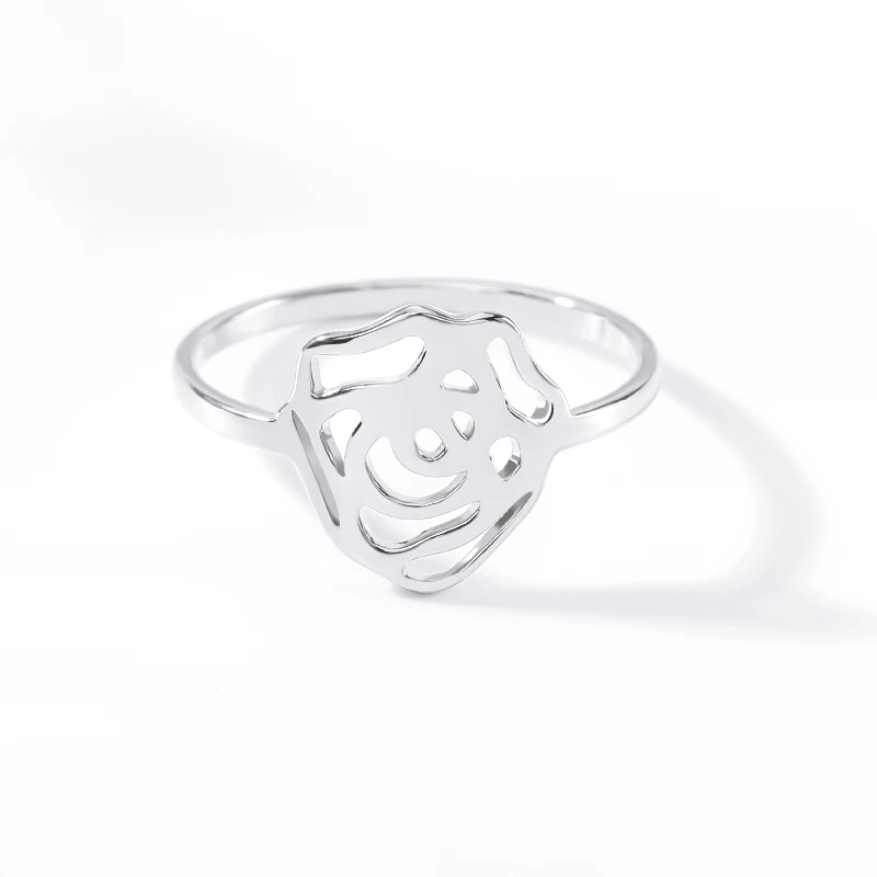 Романтическая роза кольца для женщин Свадебные ювелирные изделия из нержавеющей стали пара обручальное подарок обещающее кольцо Anillos Mmujer BFF