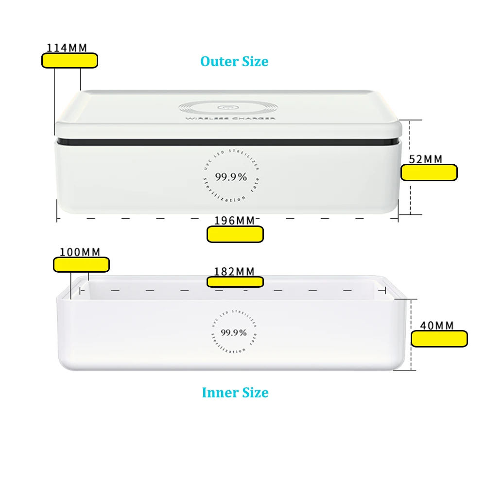Multifuncional da Função da Aromaterapia da Caixa do Carregador do Esterilizador sem Fio uv do Desinfetante da Luz dos Líquidos de Limpeza do Telefone Desinfecção Caixa Celular uv sem Fio 6 fio, caixa uv do desinfetante da luz