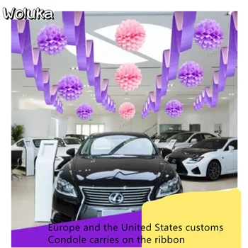 

Spring automobile 4s shop exhibition hall decorated waving flags, ribbons, flags hanging decorations hanging flags CD50 Q06