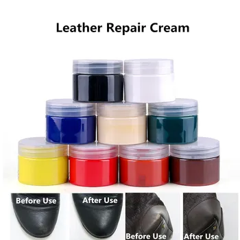 

Colorful Leather Paint Repair Kit Cream Car Seat Renew Scratch Pit Crack Hole Repair Recoloring Tool Auto Cleaner Not Liquid