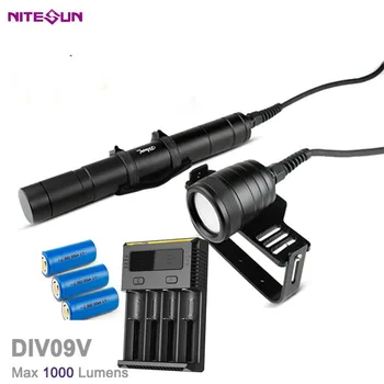 

NITESUN DIV09V Diving Video Light CREE XM-L2(U4) 6500K max 1000LM underwater 150 meters waterpoof Torch Scuba dive Spotlight