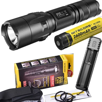 

NITECORE P20 800LM Strobe Ready Tactical Flashlight Waterproof 18650 Outdoor Camping Hunting Portable Torch + battery + charger