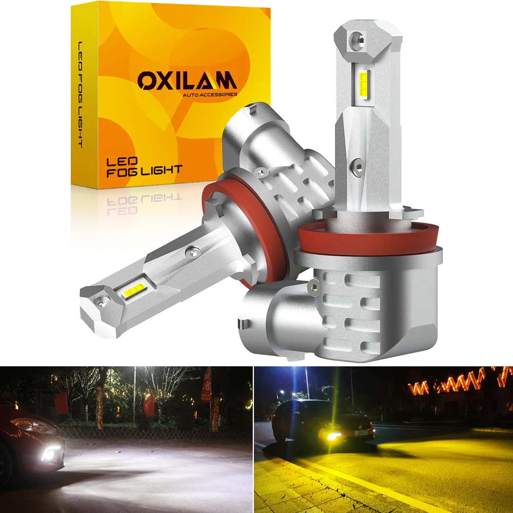 OXIALM 2Pcs H11 H8 LED Bulb Fog Lamp H10 9006 HB4 LED Car Driving Light