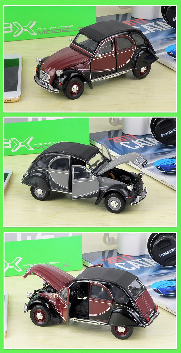 WELLY Модель автомобиля литья под давлением 1:24 Масштаб CITROEN 2CV 6 Charleston классический сплав автомобиль игрушка автомобиль металлическая игрушка автомобиль для детей Коллекция подарков