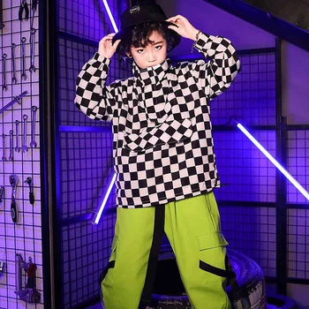 

New Children's Hip Hop Dance Suit Boys And Girls Jazz Dance Costumes Kids Modern Street Dance Performance Stage Clothes DQL3174