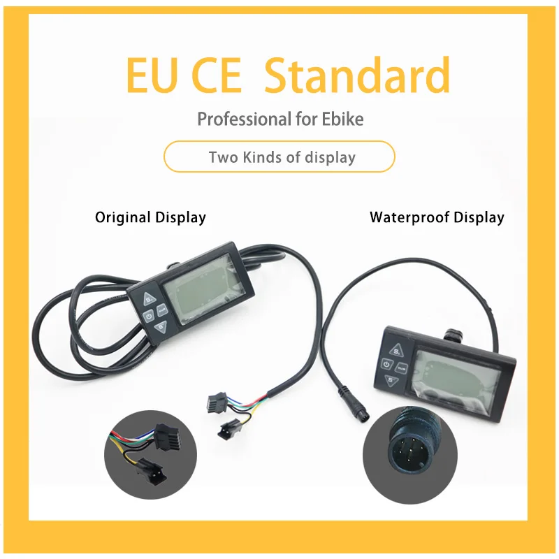 36V 48V lcd Электрический велосипед дисплей ЕС CE стандартный водонепроницаемый дисплей небольшой размер Электрический скутер велосипед аксессуары для взрослых