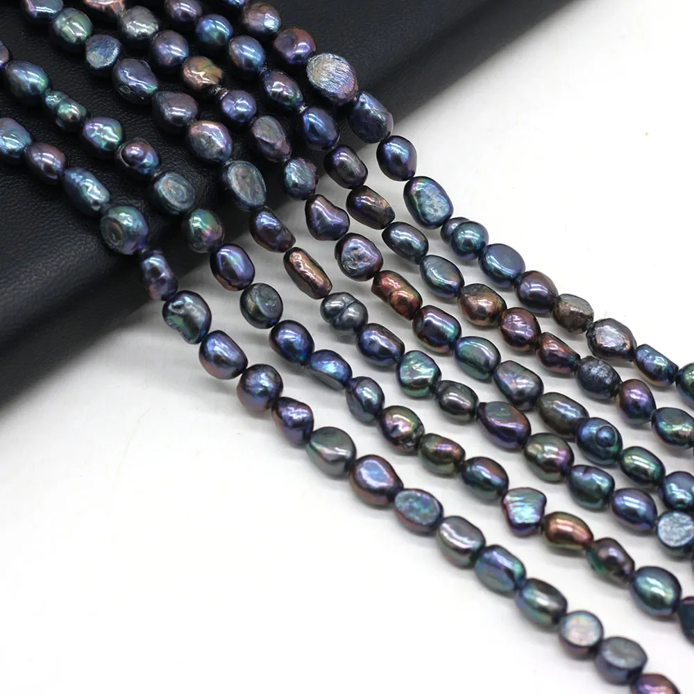 

Natural Freshwater Black Pearl Irregular Beads Exquisite Loose Bead For Jewelry Making DIY Charms Bracelet Necklace Accessories