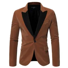 Мужская однотонная куртка, повседневная, для свадебной вечеринки, в стиле пэчворк, деловая верхняя одежда, пальто, костюм, топы для мужчин, ветровка, sobretudo masculino#3