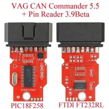 

VAG CAN Commander 5.5 Diagnostic Cable Pin Reader 3.9Beta With FTDI FT232RL PIC18F258 OBD2 Auto Scanner VAG for V-W/Se-at/Sk-oda