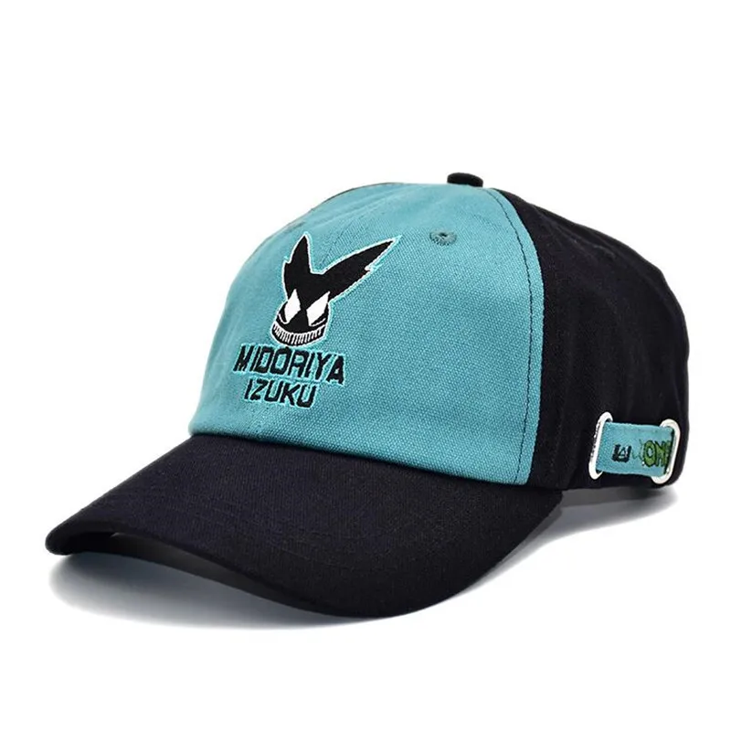 

Hot New Japan Anime My Hero Academia Hat Midoriya Izuku Logo Canvas Embroidery Colours Baseball Cap Sunhat