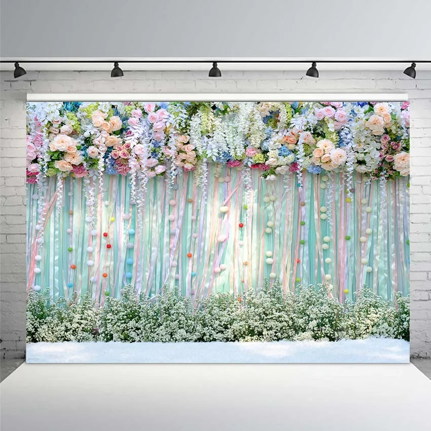 

Photophone Wedding Photo Background Bridal Bachelor Party Photography Backdrops Photon Flower Wall Fotografia Photo Backdrop