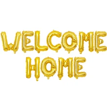 1 Набор, 16 дюймов, розовое золото, с надписью «Добро пожаловать домой», фольгированные шары, Добро пожаловать домой, вечерние надувные воздушные шары, Декор