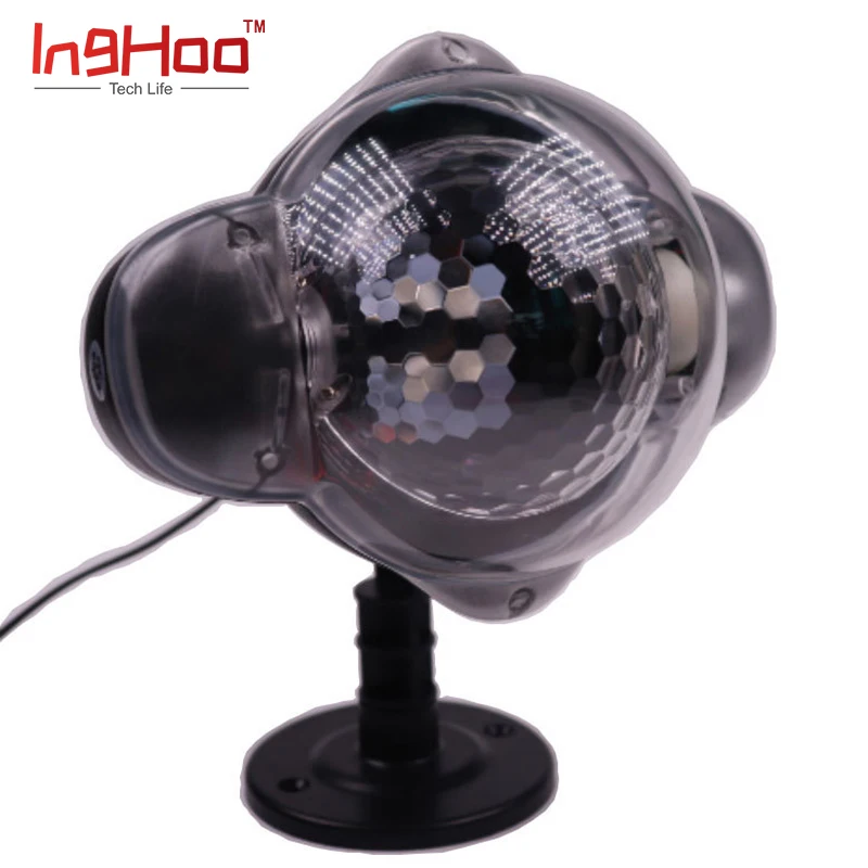 Inghoo 2 in 1Christmas Snowflake Projector Lights, Rotating LED Snowfall Projection Lamp with Remote Control for Christmas