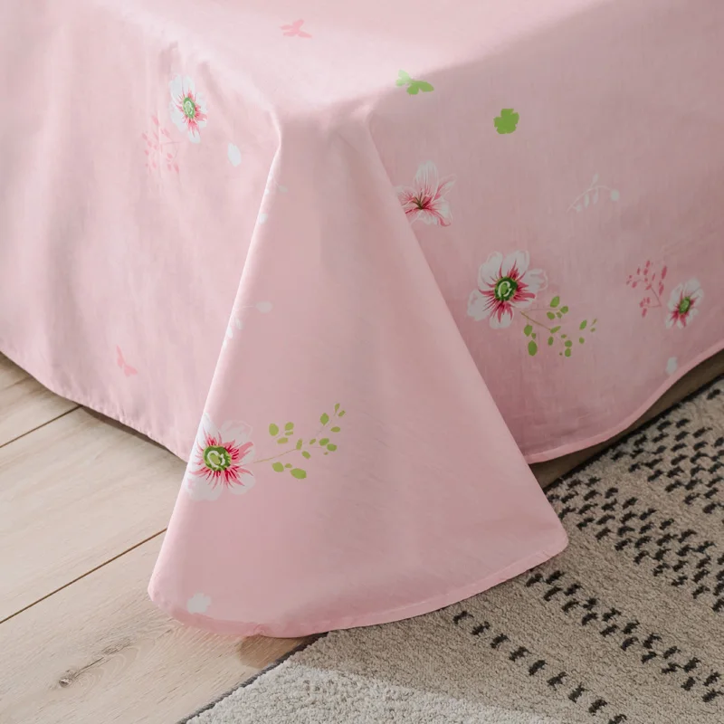 Osyter цветы 7" x 90" пододеяльник набор плоской простыня, Наволочка хлопок 4 шт постельных принадлежностей