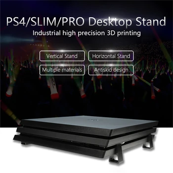 

4pcs For PS4 Horizontal Bracket Desktop Stand for PlayStation4 PS4/Slim/Pro Game Console Cooling Base Flat-mounted Bracket