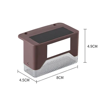 

Outdoor Lighting Outdoor Solar Step Lights Garden Light Wall Light Garden Light Rainproof Railing Light With RGB Light Switch