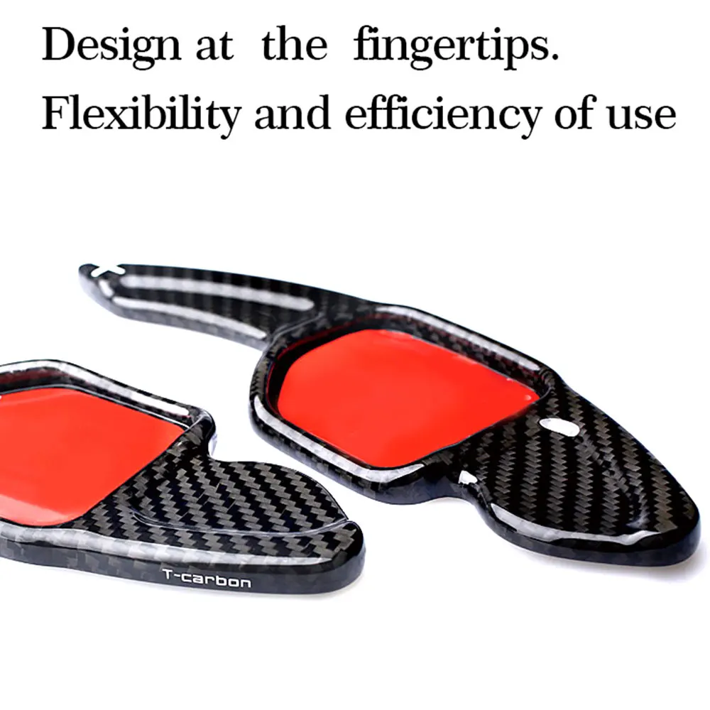 For Audi A3 A5 A4L A6L TTS S8 Real Carbon Fiber Car Steering WheelShift Paddle Shifter Trim Cover Extension
