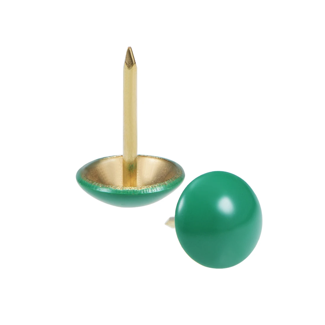 

uxcell Upholstery Nails Tacks 11mm White Round Head 17mm Length Thumb Push Pins 150 Pcs 25pcs Green