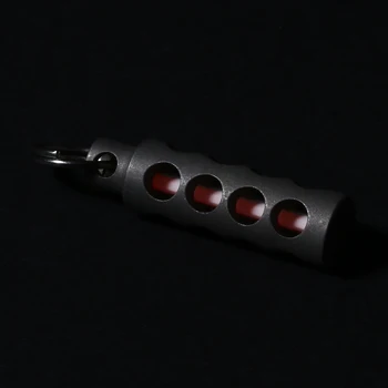 

Tritium Self Luminous Key Ring Ultralight Gas Titanium Alloy Keychain Ring Pendant Emergency Survival Mini Light Tube With Shell