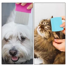 Гребень для головы, вшей, гребень для кошек, собак, пластиковый гребень, металлический гребень для ухода за зубами, гребень для ухода за волосами и чистки пятен, вшей Fle