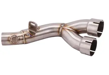 

Mid Pipe for -Yamaha R6 YZF-R6 Motorcycle Dual-outlet Exhaust Pipe Delete Catalyst Slip On Original Muffler Pipe 2006-2019