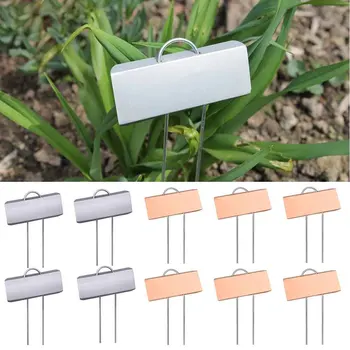 

10pcs Flower Pot 10 Inch Signing Easy Read Home Garden Greenhouse Insertion Label Plants Marker Nursery Tag Large Faced Angled