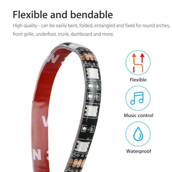 

IR Remote LED Strips Car Truck Lighting Lamps High qualit Multi-Colors