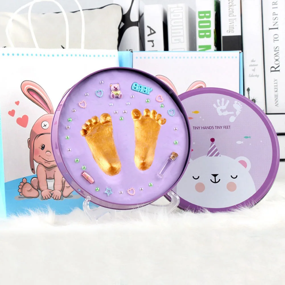 Pokich DIY игрушки Детские сувениры украшения отпечаток руки ребенка& следа ноги набор для памятного сувенира ребенок рука и форма нога сто дней подарки