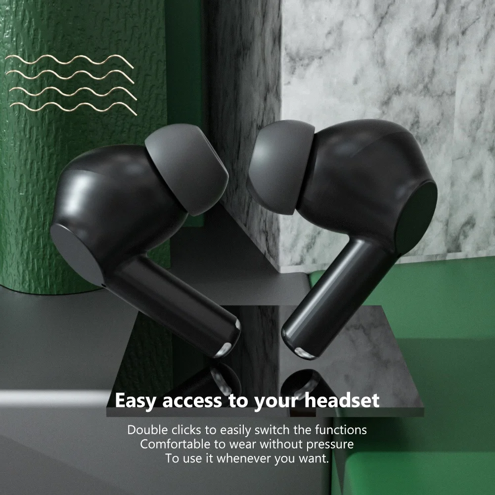 A1 TWS Bluetooth 5 0 Wireless In ear Earphones HiFi Earbuds with Charging Box supports finger touch stable connection