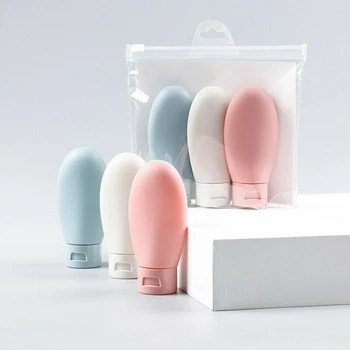 

3pc 60ml Portable Travel Bottle Mini Empty Lotion Shampoo Bottles Travel Packing Press Squeeze Container