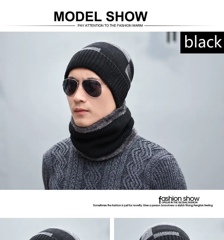 Ozyc зимняя шапка, шарф Skullies Beanies для мужчин вязаная шапка женская маска Толстая Балаклава ушанка шерстяной берет мужская шапка