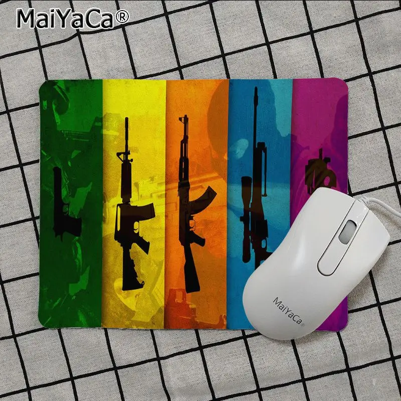 Maiya высокое качество csgo Counter Strike пистолет клавиатура коврики для игровой мыши Лидер продаж подставка под руку мышь - Цвет: No Lock Edge18x22cm