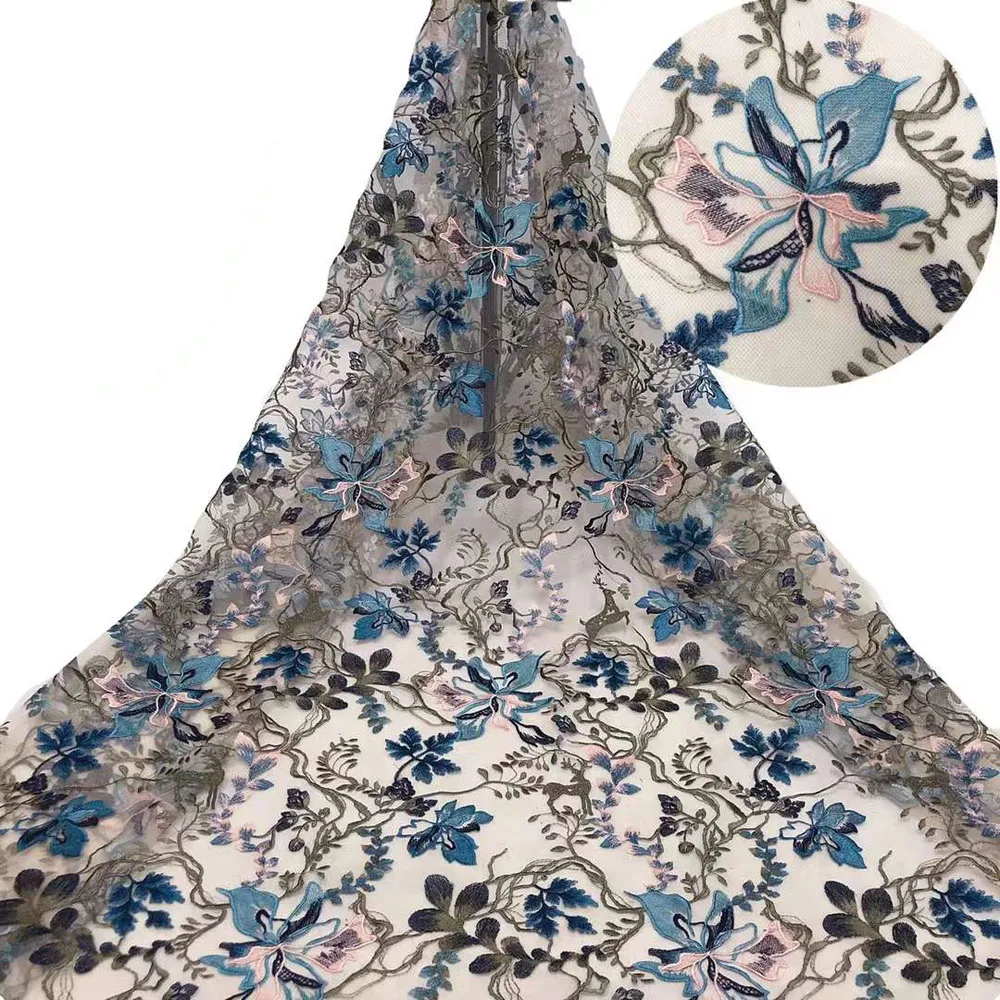 Лидер продаж французская сетчатая кружевная ткань с блестками рукоделие Тюль