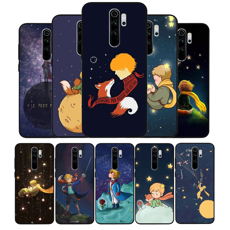 Little Prince black Silicone Phone Case For Redmi note 8 7 Pro S 8T for redmi 9 7A Cover cases for xiaomi blue