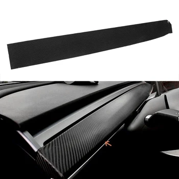 

2020 5D Carbon Fiber Car Stickers For Car Console Dashboard Vinyl Wrap Stickers Set For Tesla 2018-2020 Model 3 Car Accessories