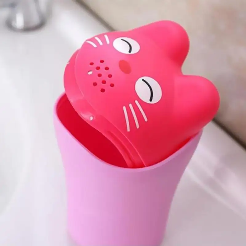Мультфильм кошка Купание Душ чашка новорожденный детский шампунь Bailer воды ковш