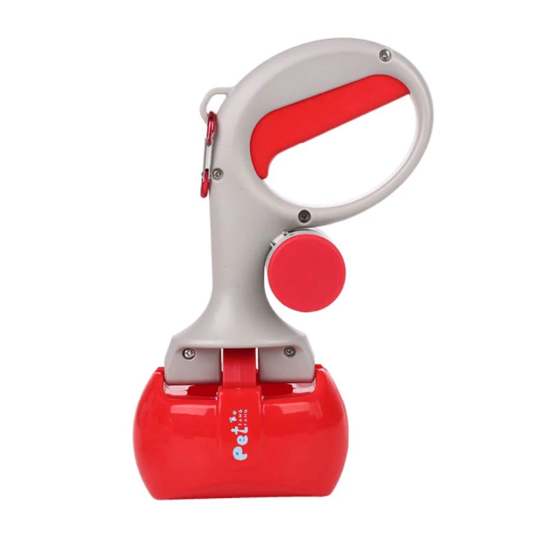2 в 1 Pet Pooper Scooper+(1 лот = 15 шт.) набор пакетов для какашек для собак, кошек, для уличной уборки отходов, для удаления какашек, для удаления какашек, мешки для мусора - Цвет: Red