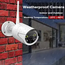 Sistema de CCTV inalámbrico Hiseeu 720P 1080P 2MP NVR IP IR-CUT cámara CCTV al aire libre sistema de seguridad IP Kit de videovigilancia