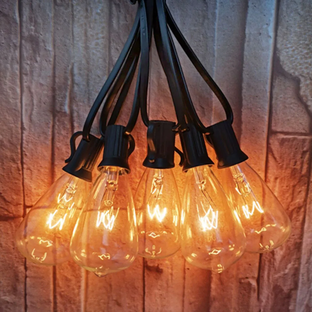 EU 25Ft ST38 Bulb Lamp Sting Light For Outdoor Patio Garden Wedding Classical String E12 Indoor Christmas Decoration | Освещение