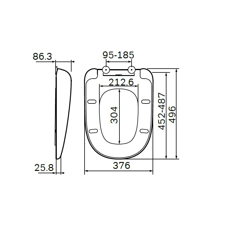 AmPm Sensation toilet seat C307851WH lifter
