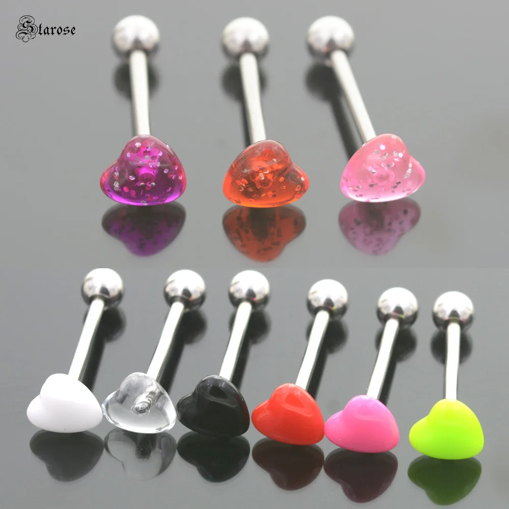 Кольцо для пирсинга языка Starose из хирургической нержавеющей стали, 1, 6 х16 мм, 2 шт. Кольцо для пирсинга языка Starose из хирургической нержавеющей стали, 1, 6 х16 мм, 2 шт.