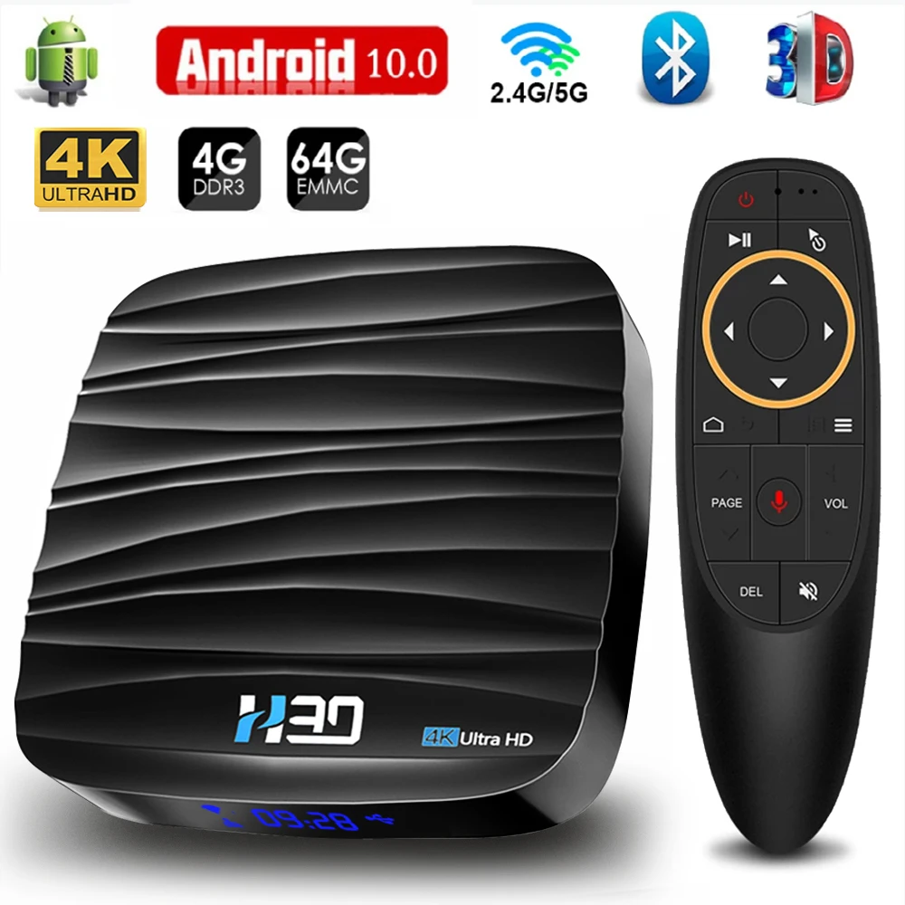 2020 Smart Tv Box Android 10 4G 64Gb 32Gb 4K H.265 Media Player 3D