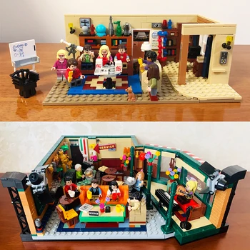 Central Perk Cafe para Amigos de la serie de TV Americana clásica, compatible con amigos, bloques de construcción en miniatura, bloques 21302 21319, juguete para regalo